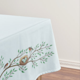 Bird Baby Shower Spring Tablecloth