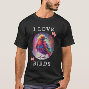 BIRD BEAUTIFUL ABSTRACT COLOURFUL BIRD PRESENT T-Shirt