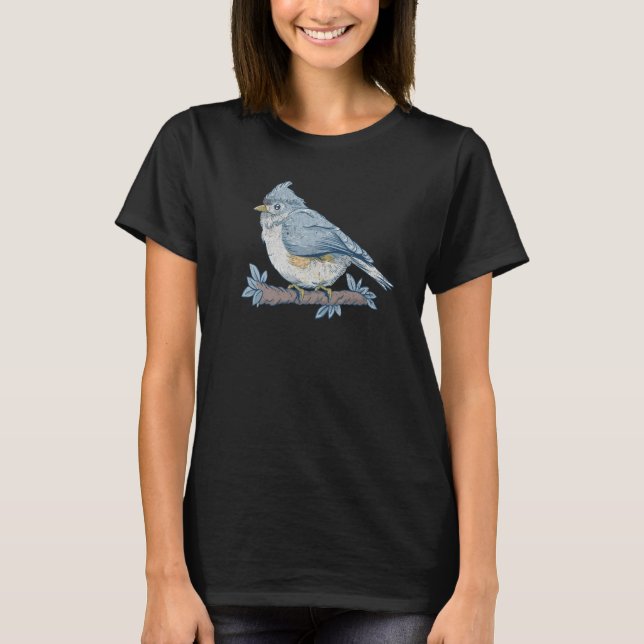 Bird Bird Watching Bird Watcher Birder Blue Jay Fl T-Shirt (Front)
