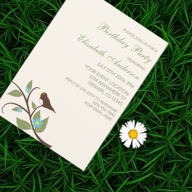 Bird Birthday Invitation (Creator Uploaded)