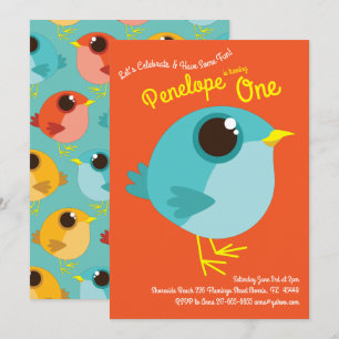 Bird Birthday Party Invitation