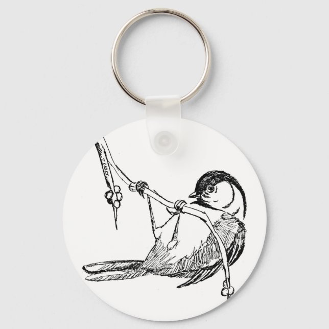 Bird / Black-Capped Chickadee Key Ring (Front)