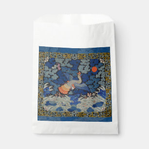 Bird Blue Chinese Embroidery Vintage Favour Bags