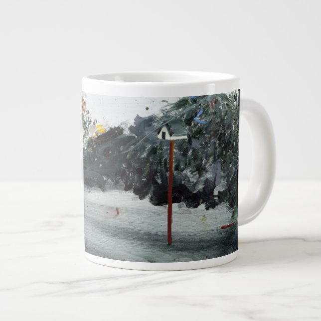 Bird Box Ohlsdorf Cemetery 2013 Large Coffee Mug (Front Right)