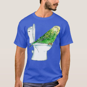 Bird budgie green toilet Painting T-Shirt