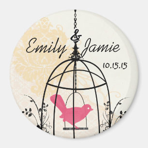 Bird Cage Wedding Stickers or Customize Magnet