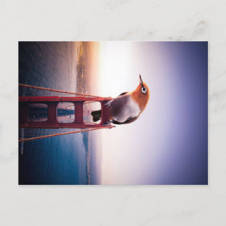 Bird canvas gift for Bird lover | Beauty Bird Announcement Postcard