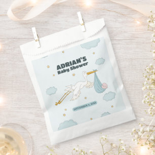 Bird Carrying Cute Kid It's A Boy Invitation Favour Bags