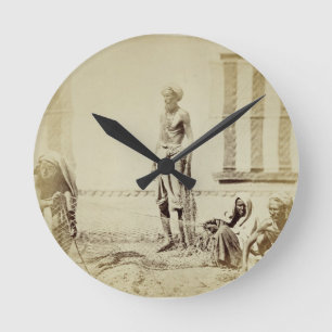 Bird-Catchers, Low Caste Hindus in Delhi, 19th cen Round Clock