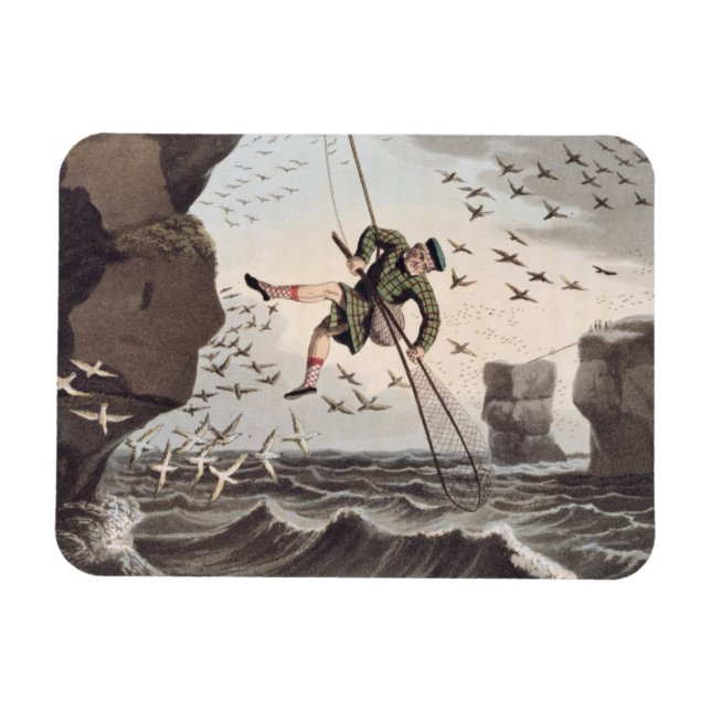 Bird Catching from Above, engraved by Matthew Dubo Magnet (Horizontal)