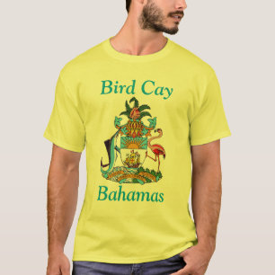 Bird Cay, Bahamas with Coat of Arms T-Shirt