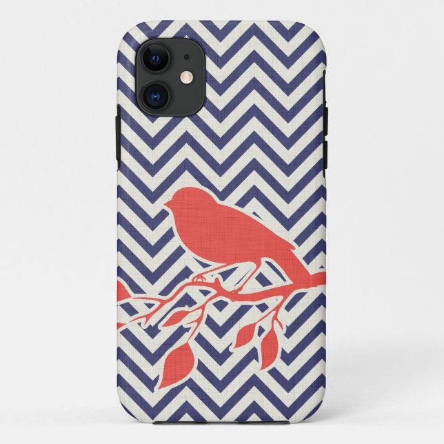Bird & Chevron iPhone Case (Back)