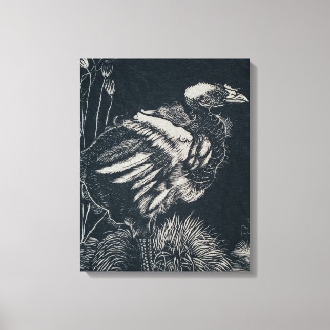 Bird Chick Emerging From its Nest (by Jan Mankes) Canvas Print (Front)