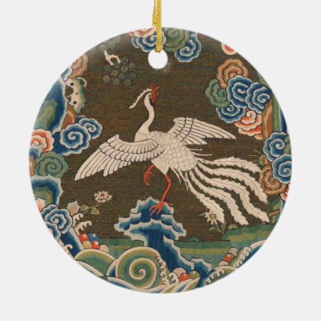 Bird Chinese Antique Decor Ceramic Tree Decoration (Back)