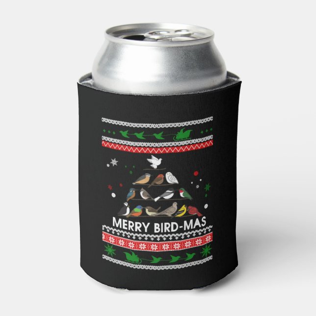Bird Christmas Bird mas Can Cooler (Can Front)
