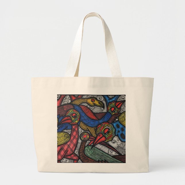 Bird conference large tote bag (Front)