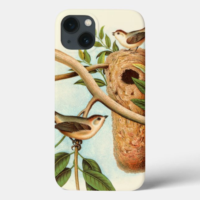 Bird Couple on a Nest Perched on a Branch Case-Mate iPhone Case (Back)