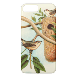 Bird Couple on a Nest Perched on a Branch Case-Mate iPhone Case