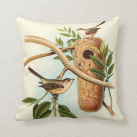 Bird Couple on a Nest Perched on a Branch