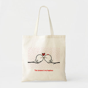 Bird couple on branch Tote Bags