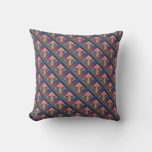 Bird Creatures Cross Beaks Cushion (Front)