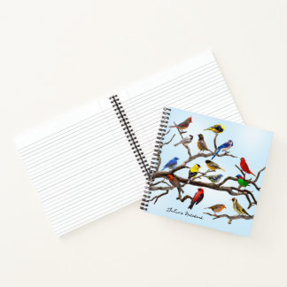Bird Crowd on Branches Notebook