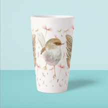 Bird & Dandelion Seeds  Latte Mug