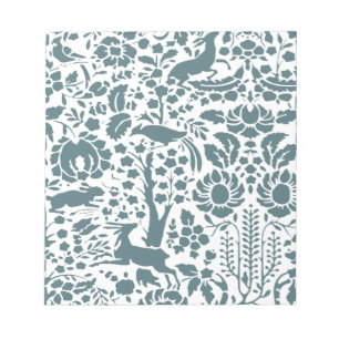 Bird, Deer, tree folk pattern Notepad