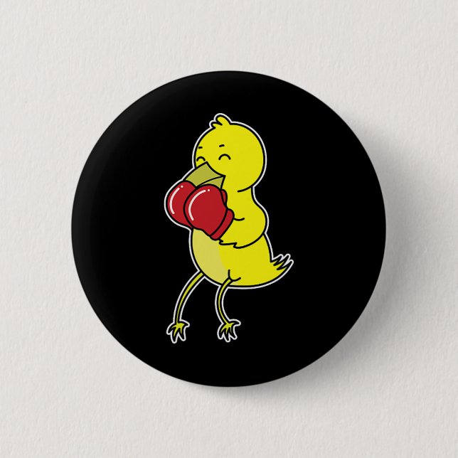 Bird Does Boxing  6 Cm Round Badge (Front)