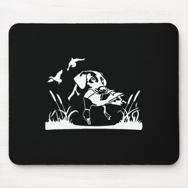 Bird Dog Duck Hunting Willow In The Marsh Hunter  Mouse Pad (Front)