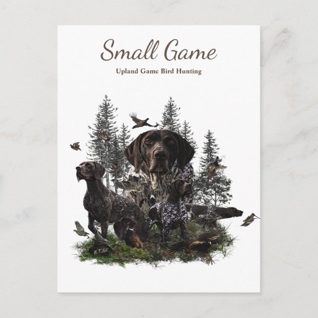 Bird dog , Upland Game Bird Hunting Holiday Postcard (Front)
