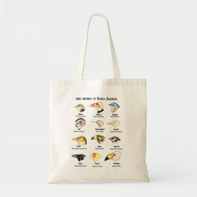 bird drones of North America Cute Bird Lovers Tote Bag (Front)