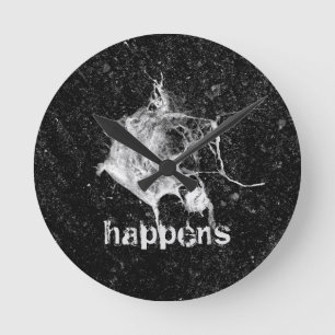 Bird Dropping Funny and Cool Round Clock