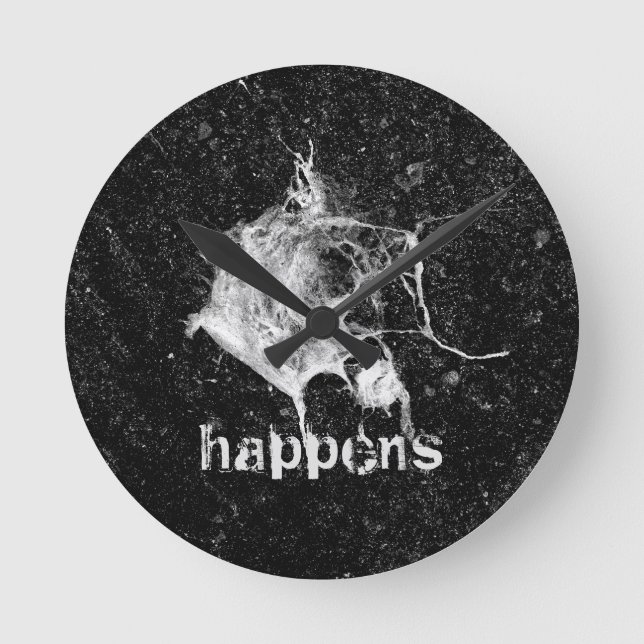Bird Dropping Funny and Cool Round Clock (Front)