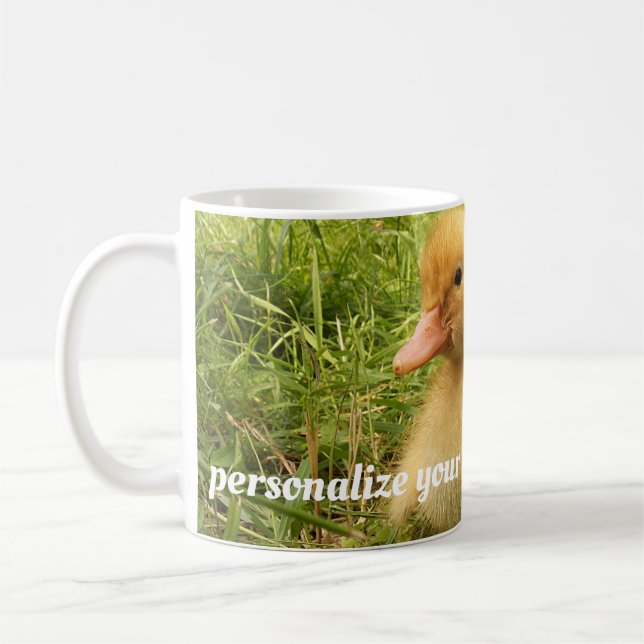 bird, duck, duckling, yellow, nature, cute, baby, coffee mug (Left)