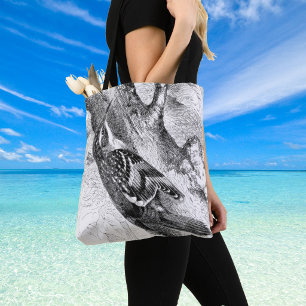 Bird Engravings  - a Treecreeper. Birdwatcher Tote Bag