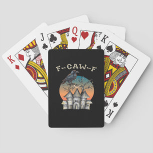 Bird F-Caw-F Funny Crow Raven Playing Cards