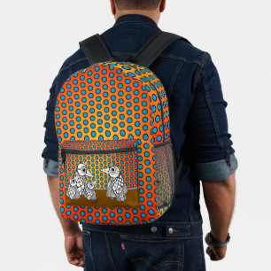 Bird Family and Polka Dots Print Cut Sew Bag