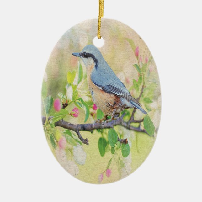 Bird Fanatic Ceramic Tree Decoration (Front)