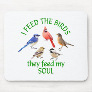 BIRD FEEDER MOUSE PAD
