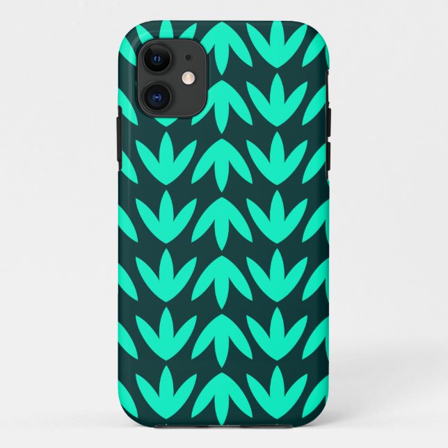 Bird Feet - Turquoise and Dk Green.pdf Case-Mate iPhone Case (Back)