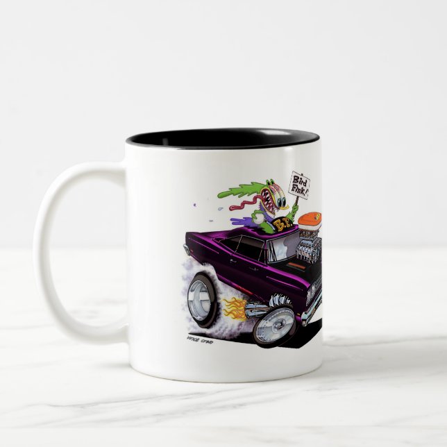 BIRD FINK 1969 Road Runner Purple Two-Tone Coffee Mug (Left)