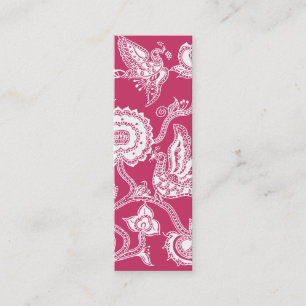 Bird & Flower Batik Pattern Motif Mini Business Card