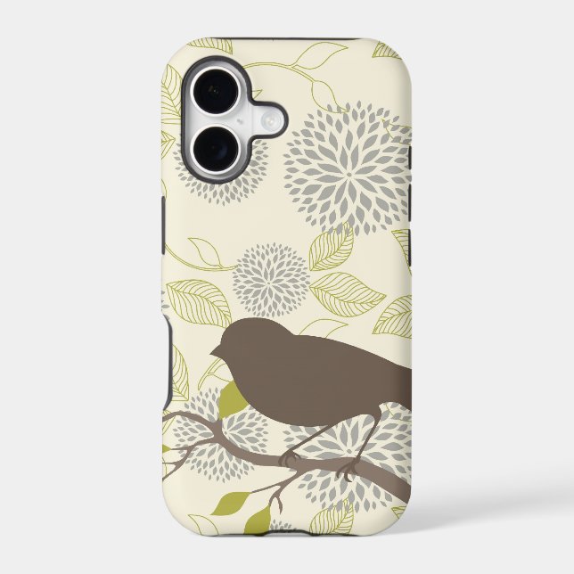 Bird & Flower iPhone Case (Back)