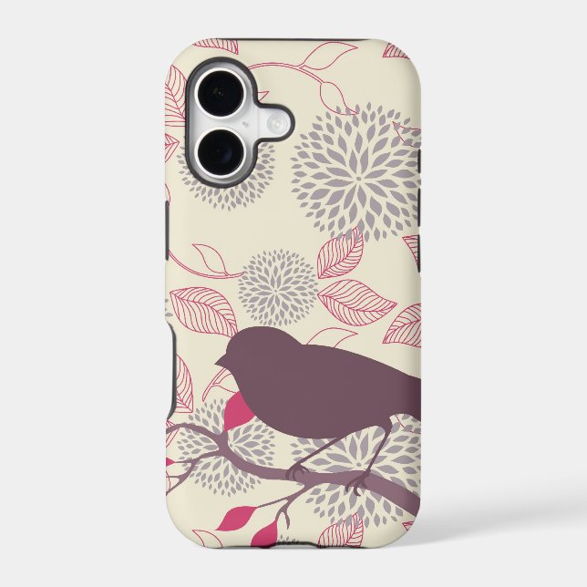 Bird & Flower iPhone Case (Back)