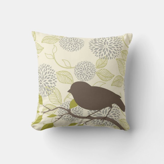 Bird & Flower Pillow (Front)