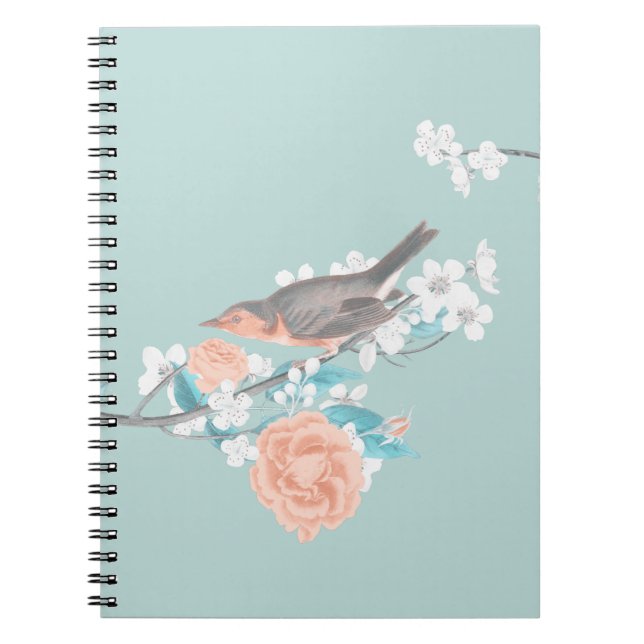 Bird & Flowers Notebook (Front)