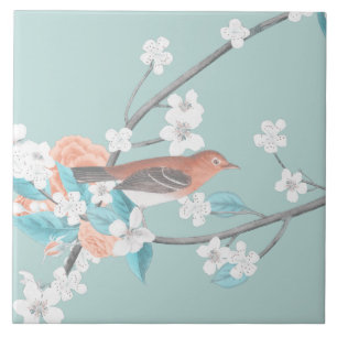 Bird & Flowers Tile