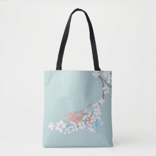 Bird & Flowers Tote Bag