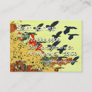 Bird Flying Fall Colours Business Card